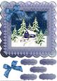 Winter Scene 8 x 8 Topper Blue