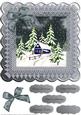 Winter Scene 8 x 8 Topper Grey