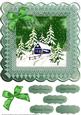 Winter Scene 8 x 8 Topper Green