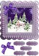 Winter Scene 8 x 8 Topper Purple