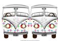 Flower Power Vw Van Shaped Card