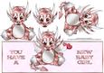 Little Dragon Baby Girl Over the Top Large Card