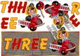 Little Fireman Three Over the Top Large Card