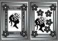 Monochrome Cameo Lady 1 Silhouette Card Front