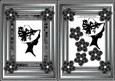 Monochrome Cameo Lady 2 Silhouette Card Front