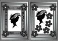 Monochrome Cameo Lady 3 Silhouette Card Front