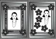 Monochrome Art Deco Lady Silhouette Card Front