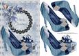 Shoes, Present, Butterfly and Winter Flowers Christmas Card