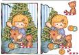My Christmas Teddy and Gingerbread Scalloped Envelope Card