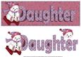 Daughter Sleighing Snowman Large Dl Card