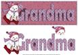 Grandma Sleighing Snowman Large Dl Card