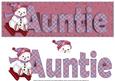 Auntie Sleighing Snowman Large Dl Card