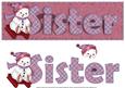 Sister Sleighing Snowman Large Dl Card