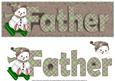 Father Sleighing Snowman Large Dl Card