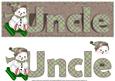 Uncle Sleighing Snowman Large Dl Card