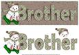 Brother Sleighing Snowman Large Dl Card