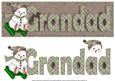 Grandad Sleighing Snowman Large Dl Card