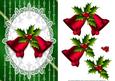 Red Christmas Bells Card Front