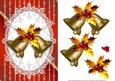Golden Christmas Bells Card Front