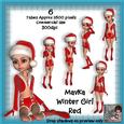 6 Mavka Winter Girl Red Poser Tubes