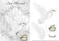 White Dove His & Hers Just Married Card Front