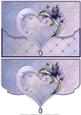 Girlfriend Heart and Lilies Fancy Edge Faux Envelope Card