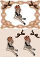 Beige Denim Jeans Girl Card Front 2