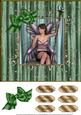 Pretty Fairy 8x8 Card Topper Green