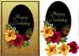 Petunia Birthday Card Front Golden