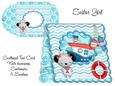 Sailor Girl Scalloped Tent Card Kit
