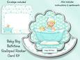 Baby Boy Bathtime Scalloped Rocker Card Kit