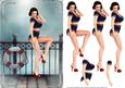 1950's Vintage Sailor Pin Up Girl Card Front 2