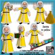 6 Santa Poser Tubes in Yellow