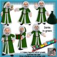 6 Santa Poser Tubes in Green