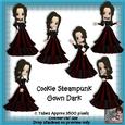 6 Cookie Steampunk Gown in Dark Poser Tubes