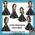 6 Cookie Steampunk Gown in Black Poser Tubes