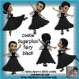 6 Cookie Sugarplum Fairy Ballet Dancer in Black Poser Tubes