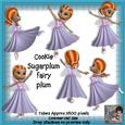6 Cookie Sugarplum Fairy Ballet Dancer in Plum Poser Tubes