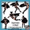 6 Superbabe in Black Poser Tubes