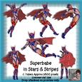 6 Superbabe in Stars & Stripes Poser Tubes