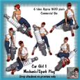 6 Car Girl Mechanic-spark Plug Poser Tubes 1