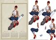 Car Girl Vintage Mechanic Calendar Card Front