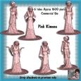 6 Pink Kimono Poser Tubes