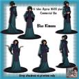 6 Blue Kimono Poser Tubes