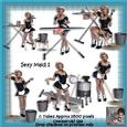 6 Sexy Maid Poser Tubes 1