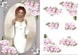 Lady in an Elegant White Dress and Roses