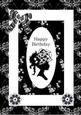 A4 Monochrome Cameo Lady Card 1