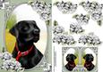 Black Labrador Card Front with Gift Tag