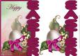 Vintage Easter Egg, Bow and Flowers Over the Edge Card