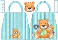 Tiger New Baby Boy Handbag Shaped Card
